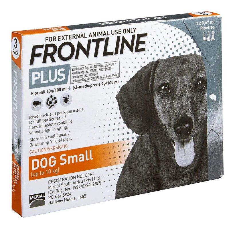 Frontline Plus Dog Small 0-10kg 3 pack - Tick & Flea Control