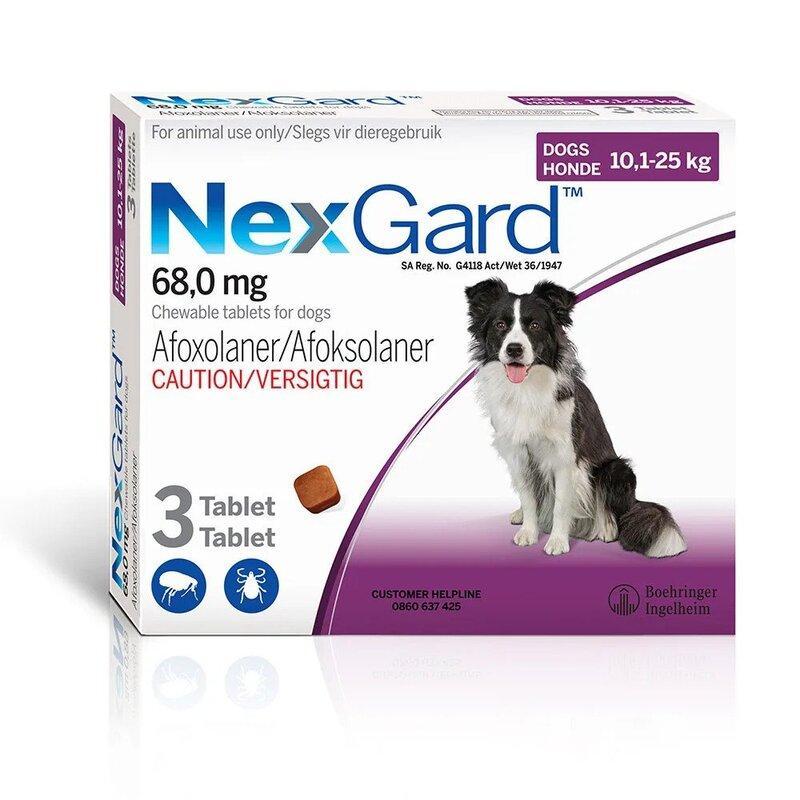 NexGard 10-25kg 3x singles - Tick & Flea Control