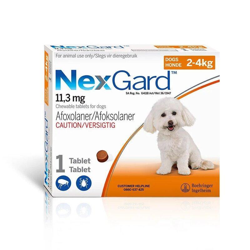 NexGard 2-4kg (0.5) single - Tick & Flea Control