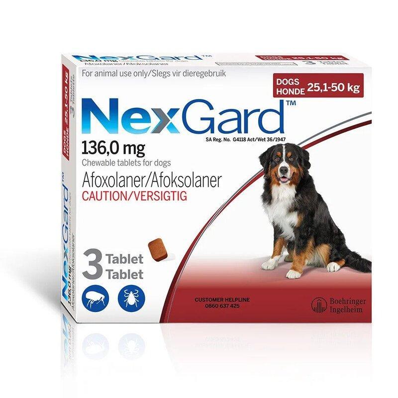 NexGard 25-50kg 3x singles - Tick & Flea Control