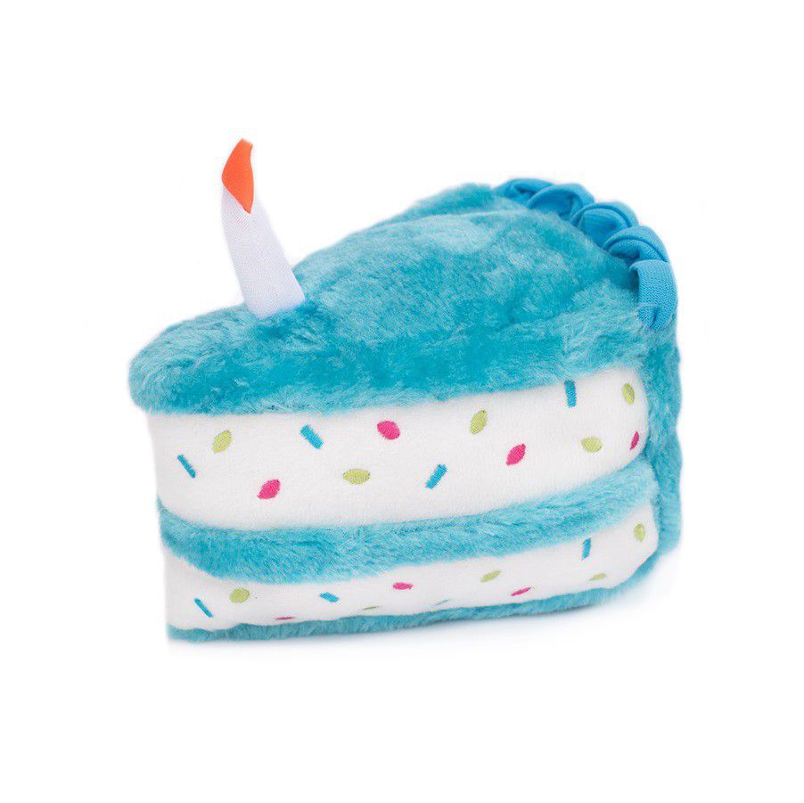 ZippyPaws Birthday Cake - Blue - Plush Toys