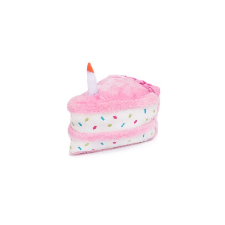 ZippyPaws Birthday Cake - Pink - Plush Toys