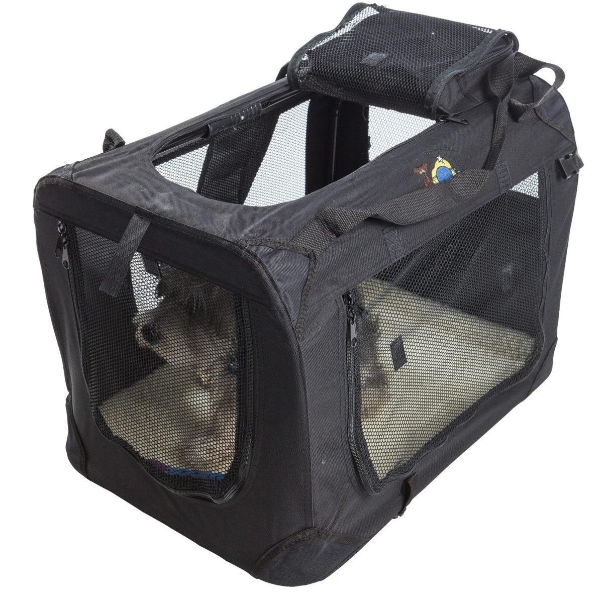 Cosmic Pets Collapsible Pet Carrier Black - Collapsible Carriers