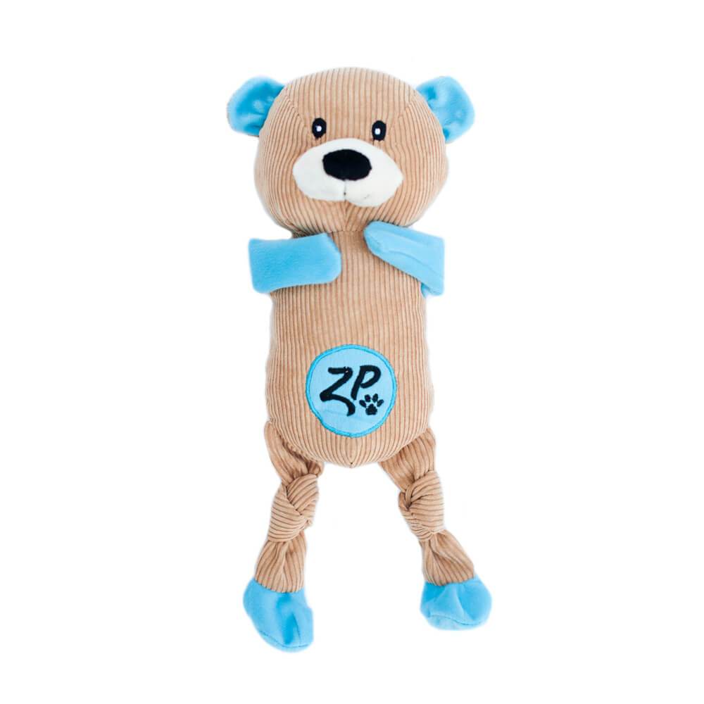 ZippyPaws Corduroy Cuddlerz - Bear - Squeaker Toys