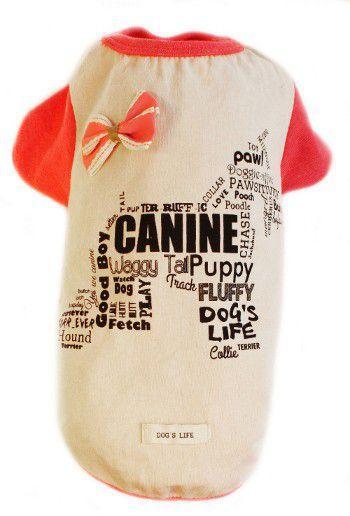 Dog's Life Canine Waggy Tail Tee with Bow - Clothing