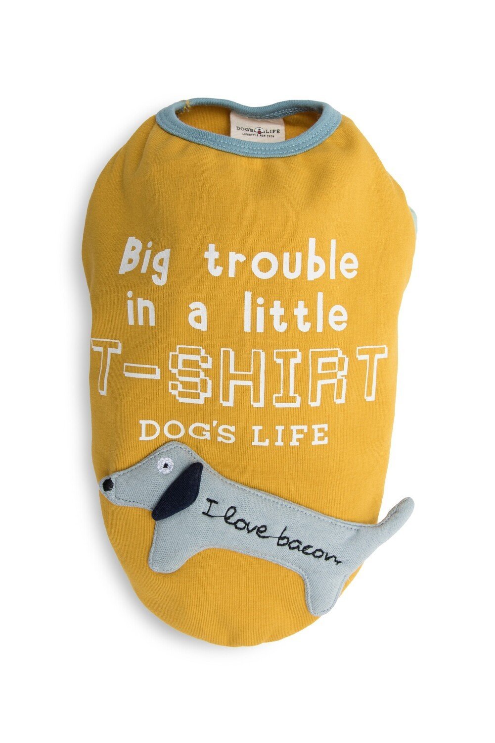Dog's Life Big Trouble Little T-shirt Orange - Clothing