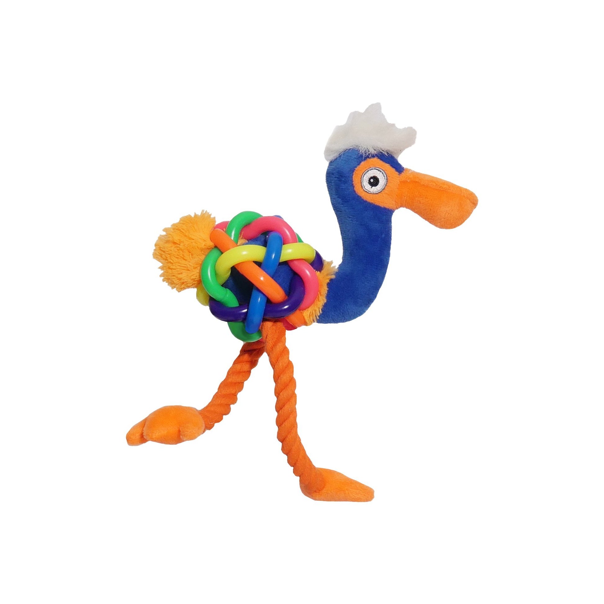 Jolly Doggy Tough Multi-Texture Flamingo - Squeaker Toys