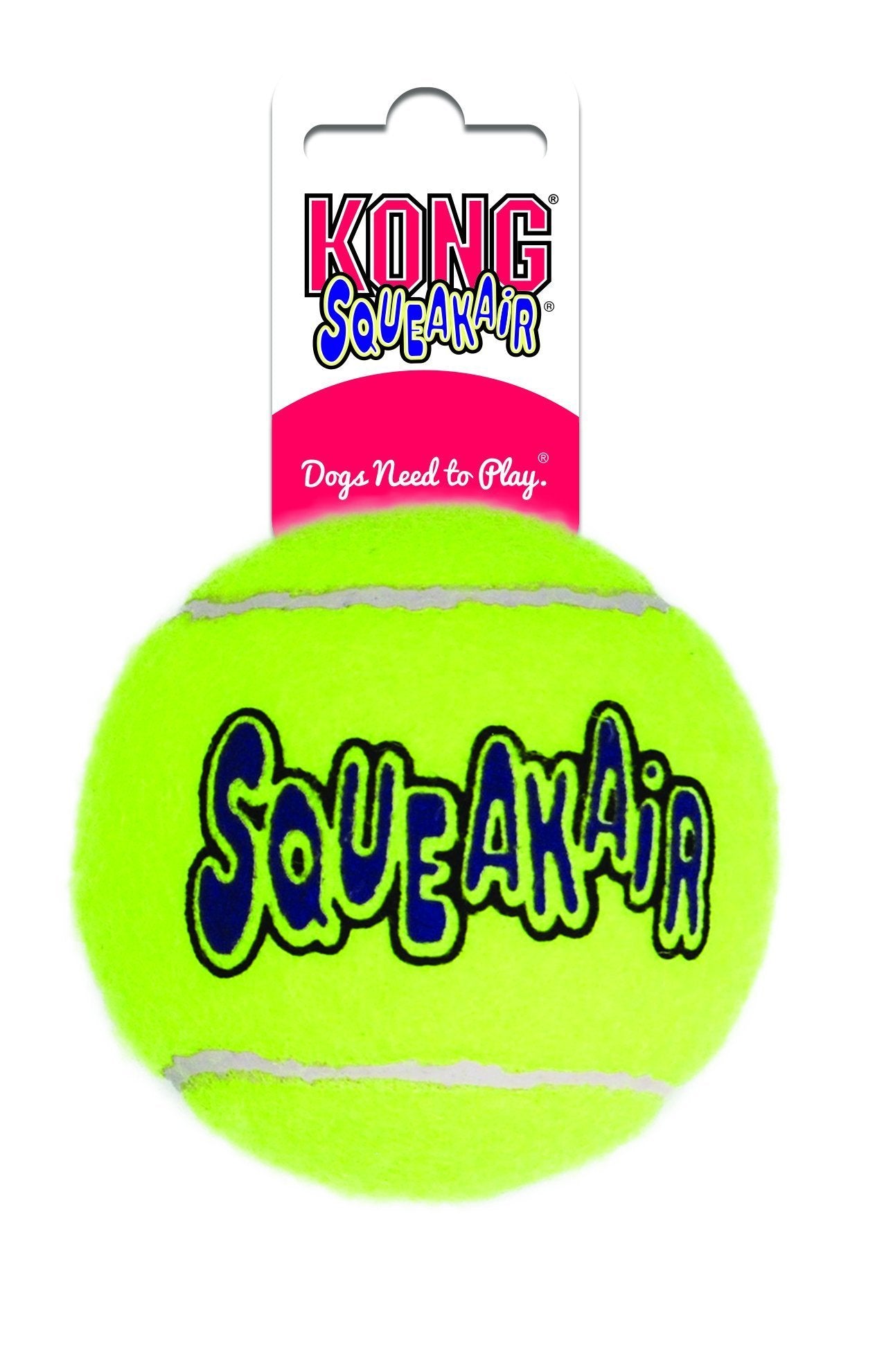 Kong AIRDOG Yellow SQUEAKAIR Tennis Ball - Ball