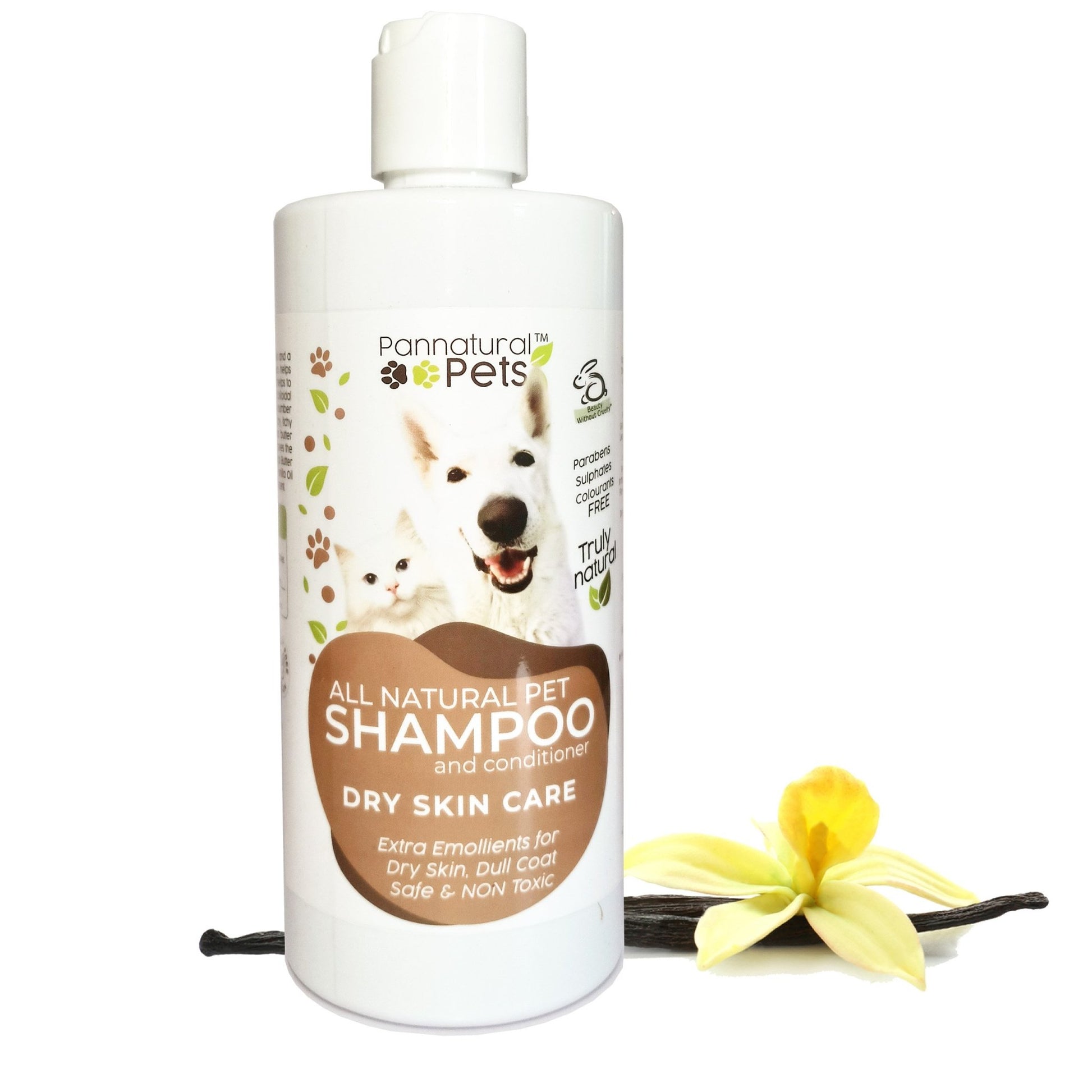 Pannatural Pets Dry Skin Oatmeal Vanilla Shampoo - Skin and Coat Care