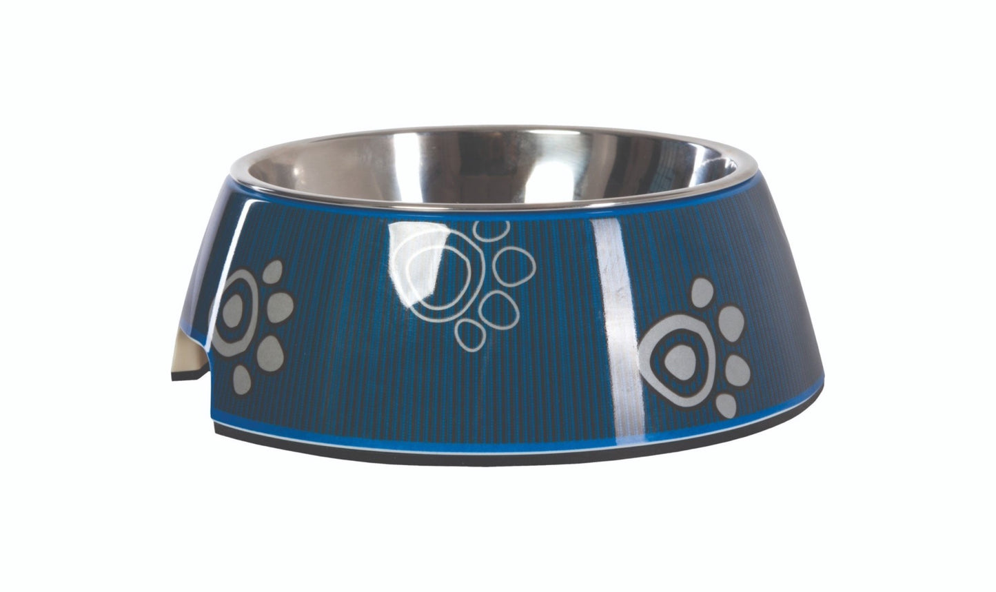 Rogz 2-in-1 Bubble Dog Bowl Navy Paw - Bowls
