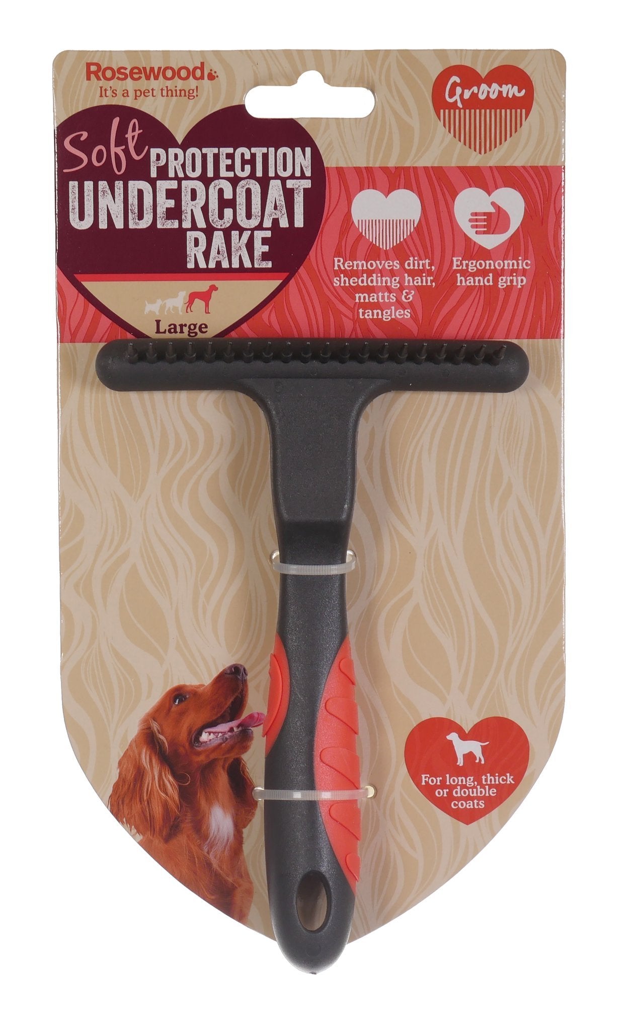Rosewood Salon Grooming Undercoat Rake - Brushes